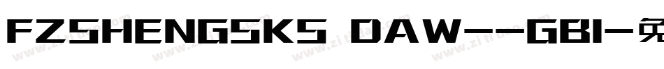 FZSHENGSKS DAW--GB1字体转换